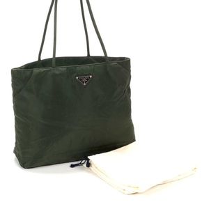 Prada dark green nylon tote - 100% authentic